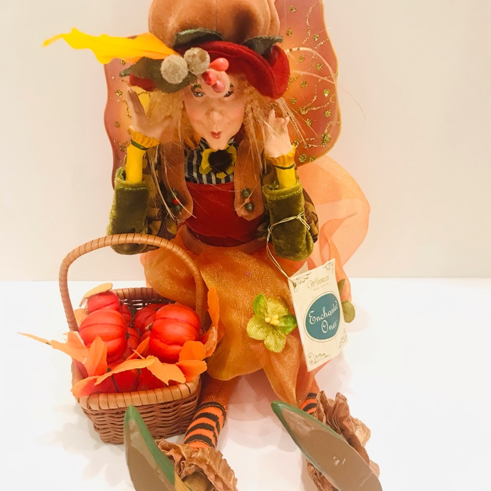 Thanksgiving Pumpkin Fairy with Basket